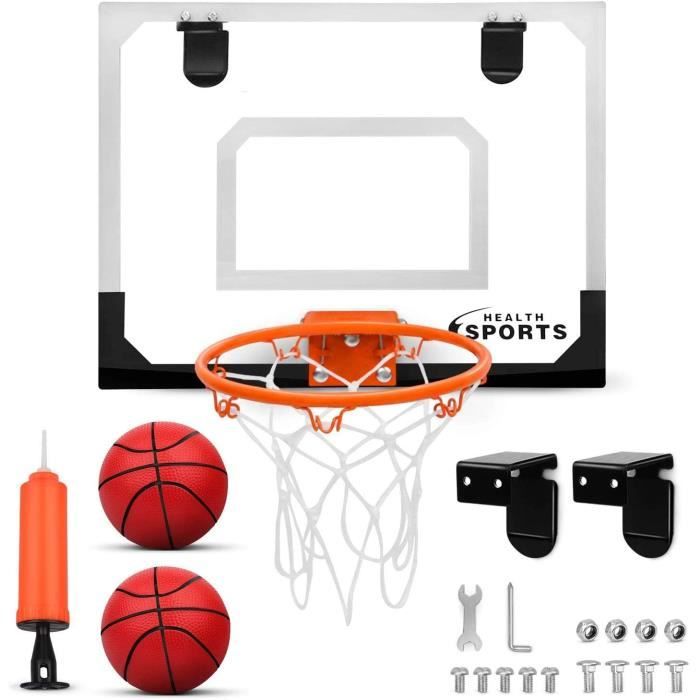 Panier de basket intérieur pour mur/porte Mini panier de basket avec ventouse Sans perçage Pour enfants Sport HAPPYMATY Panier de basket avec ballon et pompe Pliable 