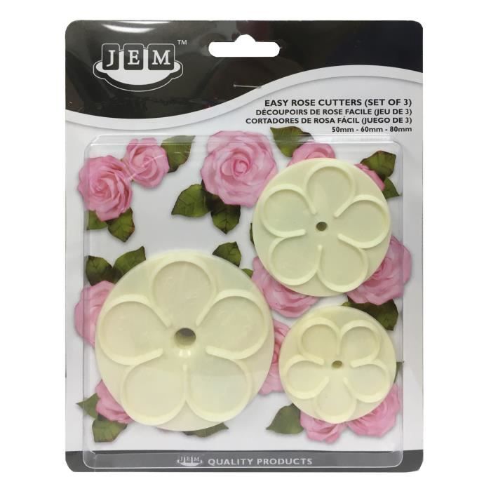 Jem 3 Decoupoirs Rose Facile Fleurs En Sucre Deco Gateaux Decoupoirs Achat Vente Emporte Piece Jem 3 Decoupoirs Rose Facile Cdiscount Jem 3 Decoupoirs Rose Facile Fleurs En Sucre Deco Gateaux Decoupoirs Achat Vente Emporte Piece Jem 3 Decoupoirs Rose Facile Cdiscount