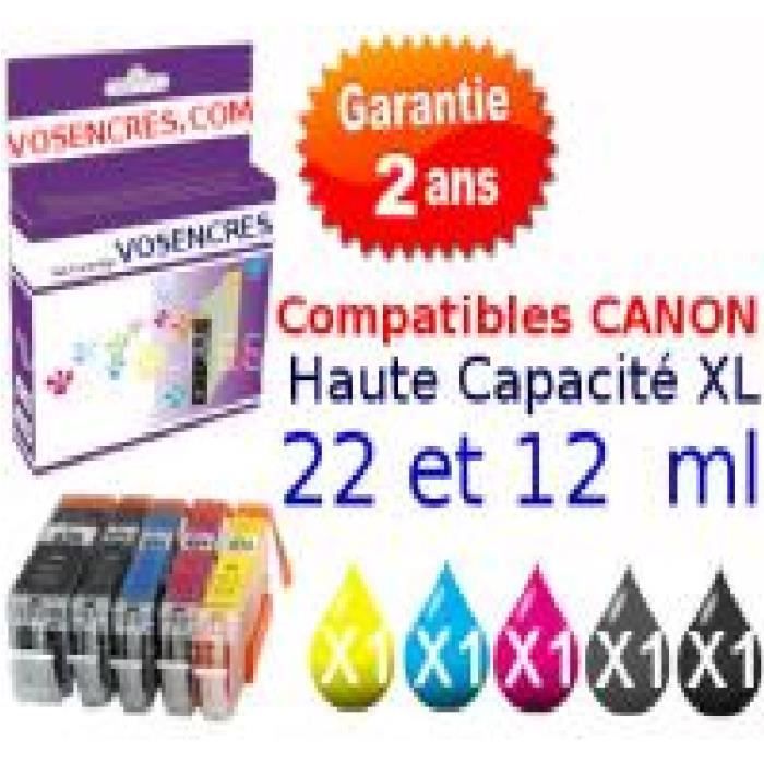 Cartouches D'encre Compatibles Canon PGI570 CLI571 XL - Pour Imprimantes Série MG5751/52/53