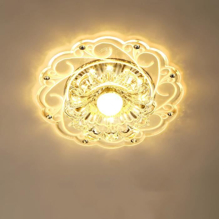 5 W Cristal Plafonnier DEL Lustre Downlight Couloir Lampe chaud/blanc froid