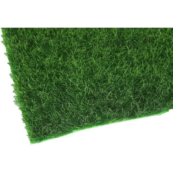 Lot De 10 Tapis De Gazon Artificiel 15x15 Cm - Épaisseur 5 Mm, TPE Résistant Aux UV - Décoration Balcon, Terrasse, Modélisme - 12