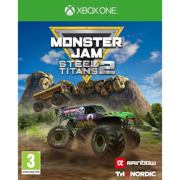 Jeu vidéo - Monster Jam - Steel Titans 2 - Xbox One - Multijoueur en ligne - 38 Trucks - 5 mondes extérieurs