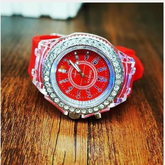 Montres Montre bracelet pour homme et femme Flash lumineux