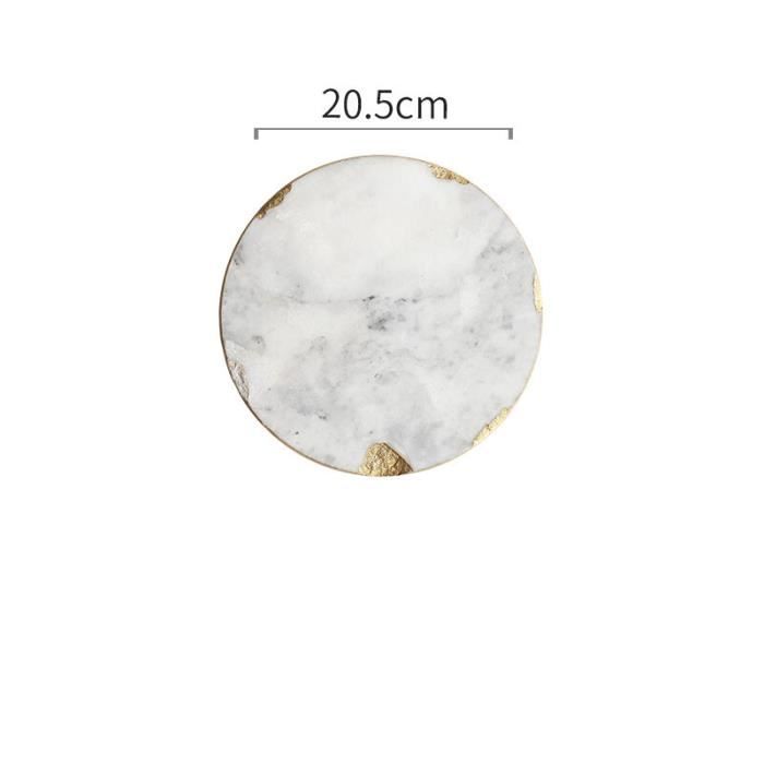 Plateau à Bijoux En Marbre Naturel - 14x14 Cm - Gris Blanc - Pour Rangement Bagues, Boucles D'oreilles, Décoration