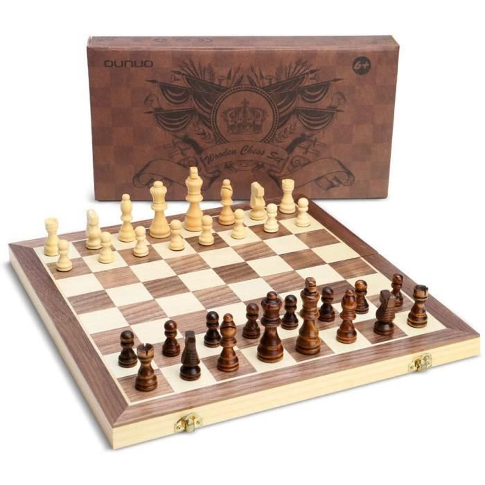 30x30Cm en bois classique exquis & Easy Carry chess set pliable plateau de jeu 