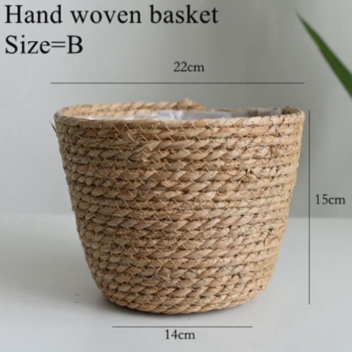 Panier de rangement en osier,Off white 26x17x11cm  Panier de pique