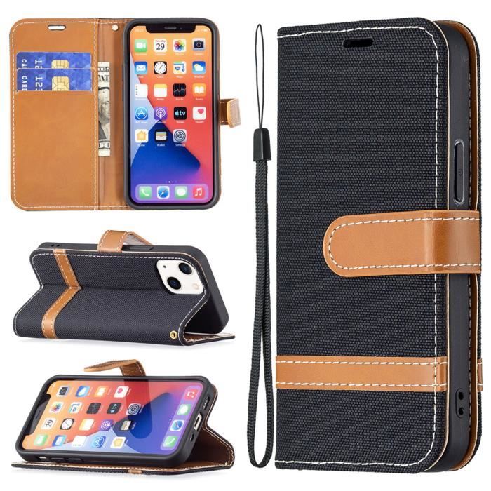 Étui Portefeuille Zanae iPhone 13 mini Noir