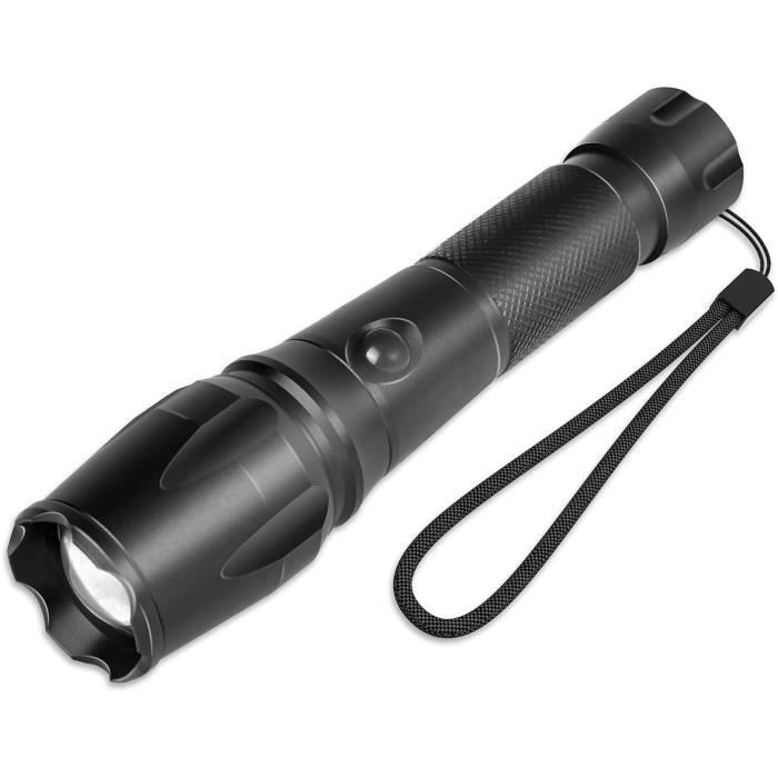 Lampe Torche LED Rechargeable-TD01 Tactique Lampe de Poche Ultra
