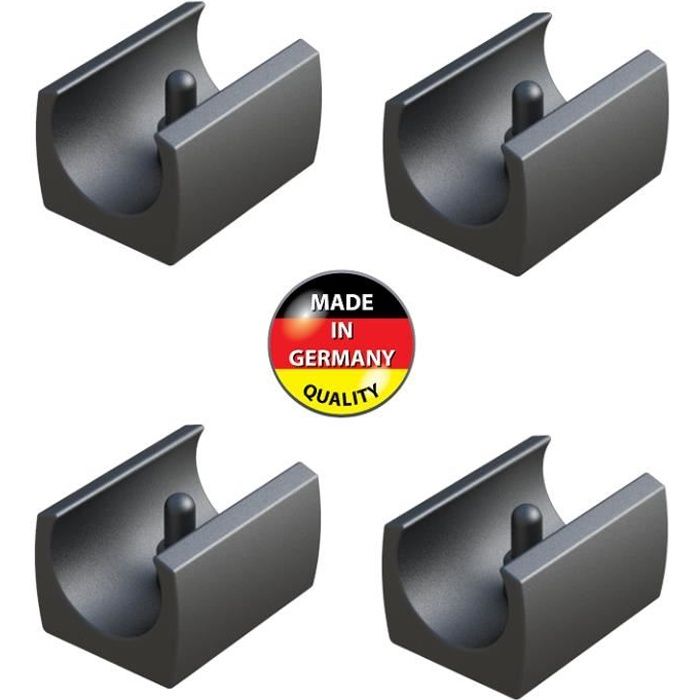 Zaky 25 mm x 25 mm Bouchon Rond en Plastique Capuchon dExtrémité noir pour Pieds de Meubles Chaise Table 30 pièces 