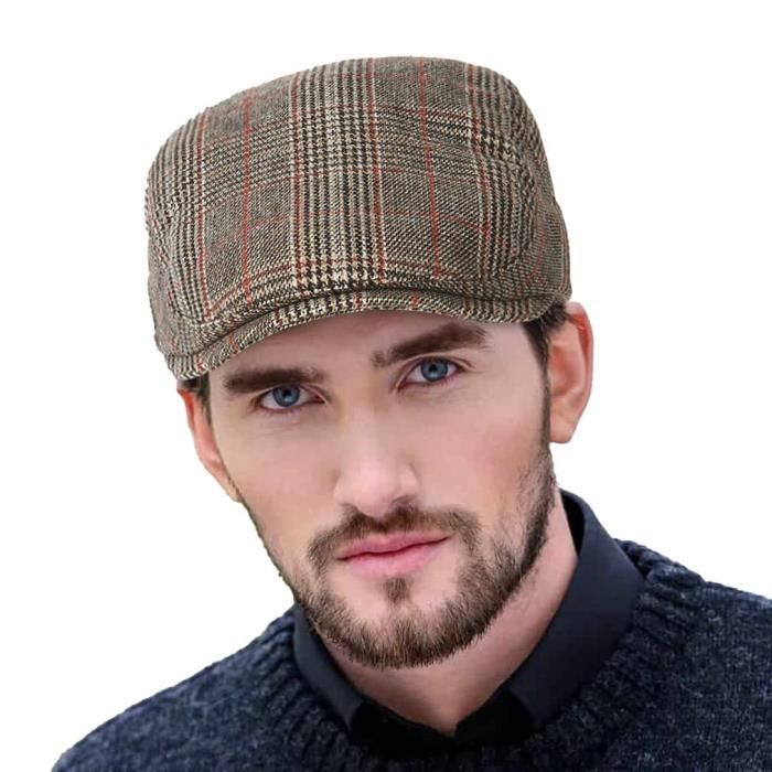 Béret Homme XLKJ - Coton, Réglable, Style Vintage, Taille Unique