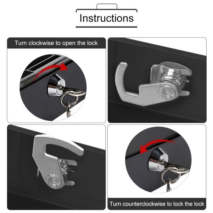 Boîte De Sécurité En Acier, Boîte De Sécurité Pour Argent Portable Avec Clé, Pour Bijoux Hôtel