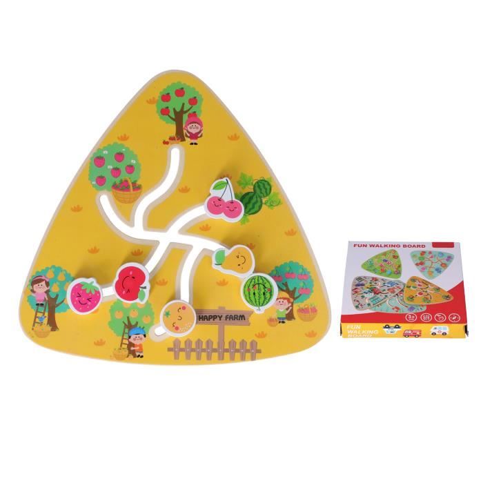 Jeux de Labyrinthe – Planche de Bois Ronde, activité d'apprentissage, Puzzle à Billes en métal, Jeu de Casse-tête, Jouet logique éducatif, Outil de