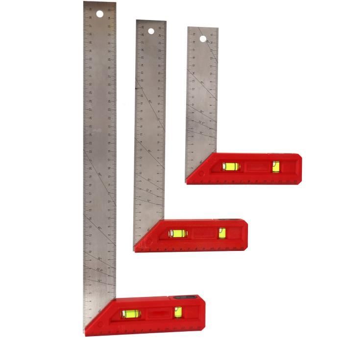 Set De Géométrie En Alliage Aluminium - Rapporteur, équerre, Règle - Outil Précis Pour école, Bureau, Dessin Technique
