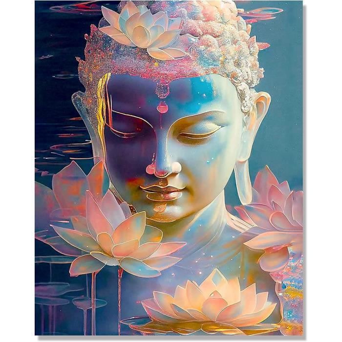 NAIMOER Buddha Peinture Diamant Adulte, Diamond Painting Statue