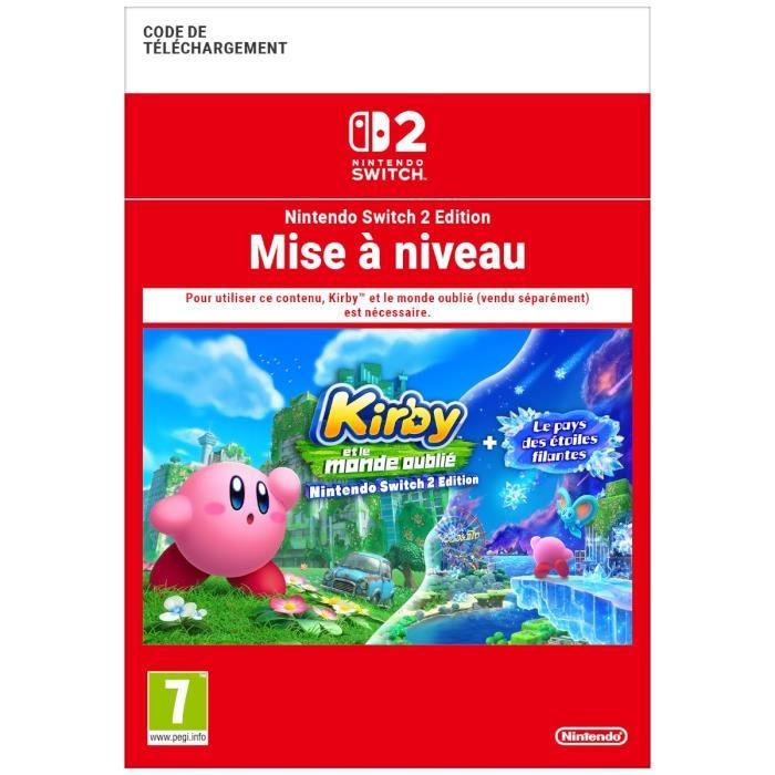 DLC Mise à niveau Nintendo Switch 2 Edition + Le Pays des Étoiles Filantes pour Kirby et le Monde Oublié • Code de téléchargement