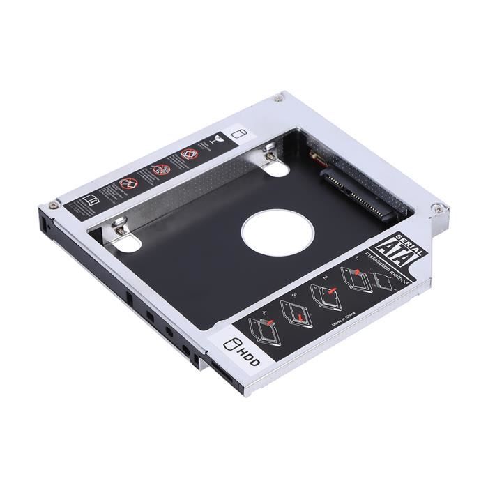 2ème Disque Dur HDD SSD SATA Optique Baie Cadre Caddy Pour Toshiba