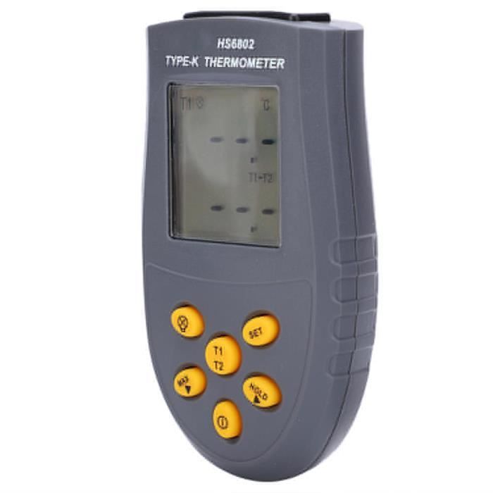 Thermomètre Numérique Double Canal Fydun 682II - Thermocouple Type K Avec Rétroéclairage LCD