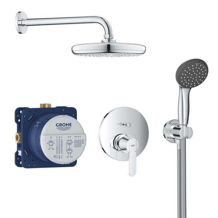 GROHE Pack de douche encastrable Get, corps encastré douche encastrable Rapido SmartBox, douche