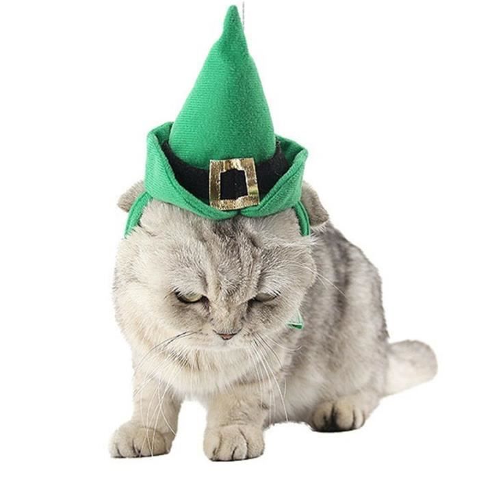 Costume De Deguisement Pour Chiot Chat Halloween Vert Noel Christmas Fete Cosplay Chapeau Culotte Vetements Drole Animal De Compagni Cdiscount