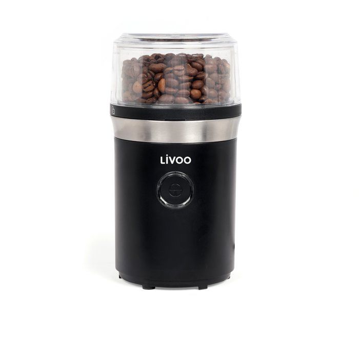 Moulin électrique Multifonction 500W - Capacité 600 Ml - 3 Lames Acier Inox Amovibles - Pour Café, épices, Noix, Céréales - 4