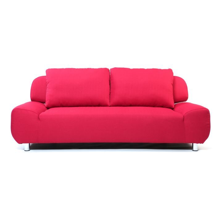 Miliboo - Canapé convertible design rouge griotte TULSA ...