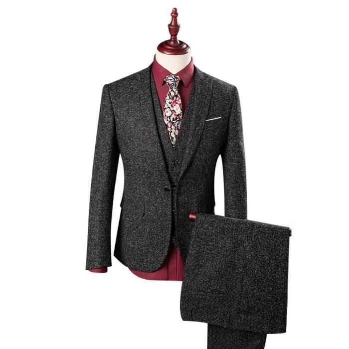 Costume Homme 3 Pièces Un Bouton Daffaire Mariage Slim Fit