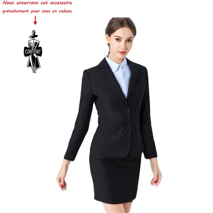 tailleur jupe bleu marine femme