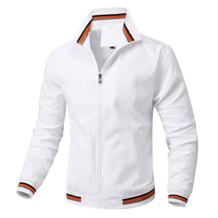Veste Homme Mi-saison Mode Casual Couleur unie Col montant Confortable Marque Luxe Blouson 
