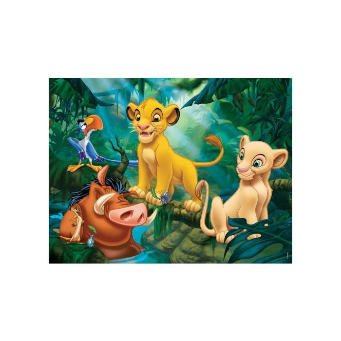 Puzzle 30 Pieces Roi Lion : Simba Nala Timon Et Timon Dans La Savane - Nathan Enfant Dessin anime Disney