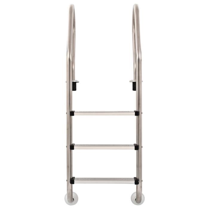 Échelle De Piscine LIFEZEAL 3 Marches En Acier Inoxydable - Antidérapante | Support 150kg