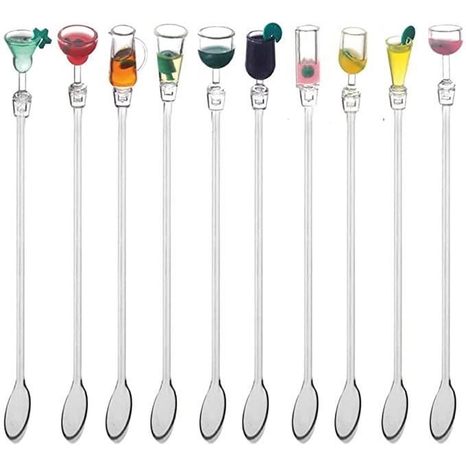 LOT DE 2 X TOUILLEUR AGITATEUR VERT TBE PULCO BAR BISTROT COCKTAIL 