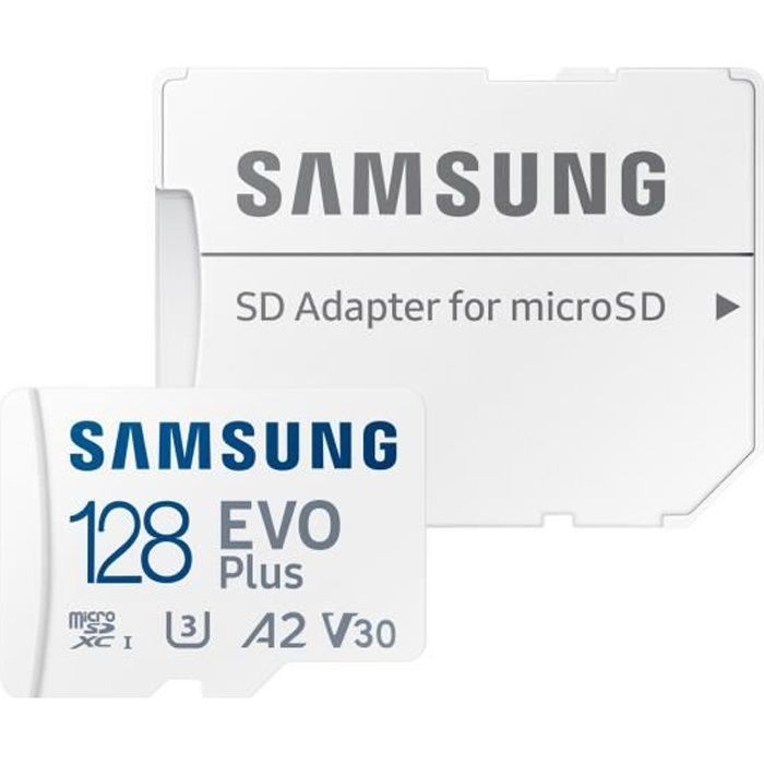 Carte Mémoire Micro SDXC SAMSUNG EVO PLUS 2021 version 128 Go U3 A2 V30 MB-MC128KA/EU -CM01