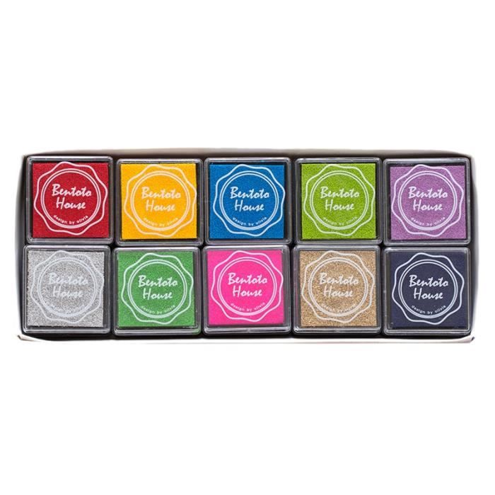 TNSLAND Tampon encreur coloré pour enfants - Lavable - 7,5 x 5,5 cm -  Empreinte digitale - Pour papier, artisanat, tissu, scrapbooking, bricolage  (15 couleurs) : : Cuisine et Maison