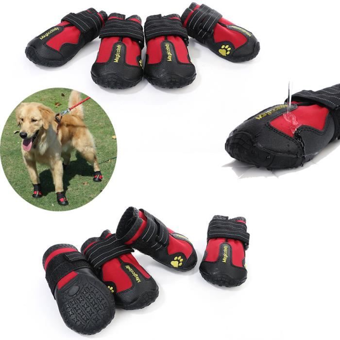Meilleurs prix pour Bottes Chien, Respirantes Chausson animaux de compagnie imperméable Chaussure protection pattes guêtres Walker 8.0*7.0cm