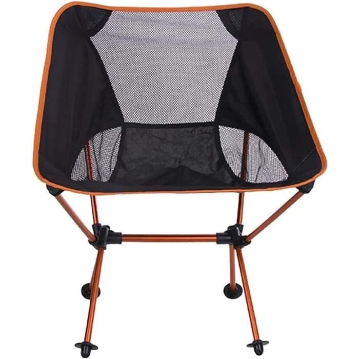 Chaise De Camping Pliable YWHWXB - Chaise Lune Ultralégère Noire Avec Sac De Transport