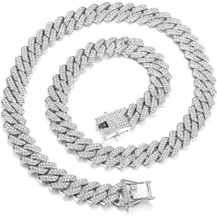 Chaine Hip-hop Plaquée Or Pour Femme - Largeur 13/16/23 Mm - Longueur 45 Cm - Style Chunky, SteamPunk