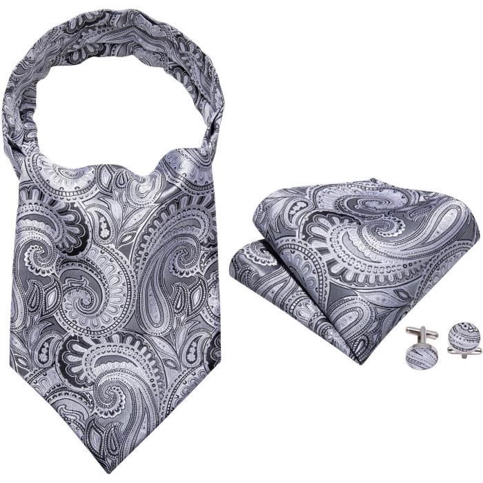 Cravate À Nouer Soi-Même Pour Homme Ascot Et Carré De Poche[c5187] 132