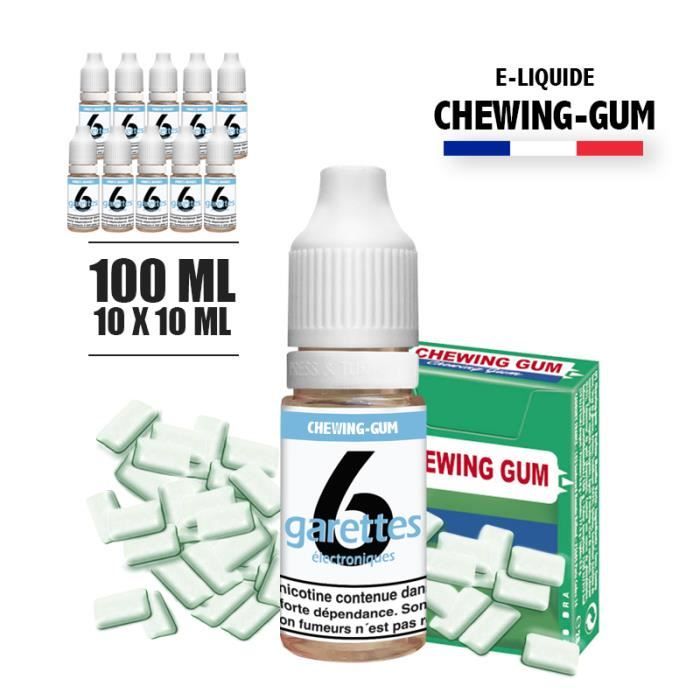 Eliquide 100ML saveur CHEWING GUM avec 6MG de nicotine (eliquide id