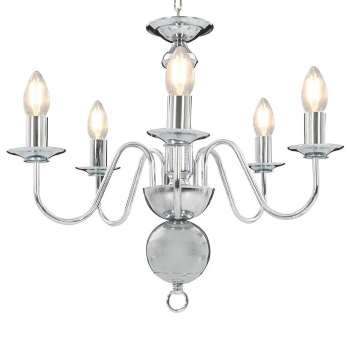 vidaXL Lustre 5 Ampoules Plafonnier Lampe Suspendue Luminaire Eclairage Salon Salle de Séjour Salle à Manger Chambre à 281616