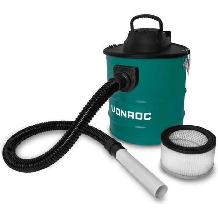 Aspirateur à cendres 1600W - Réservoir de 20L - Câble d’alimentation de 3m – Pour barbecue, foyer et atelier