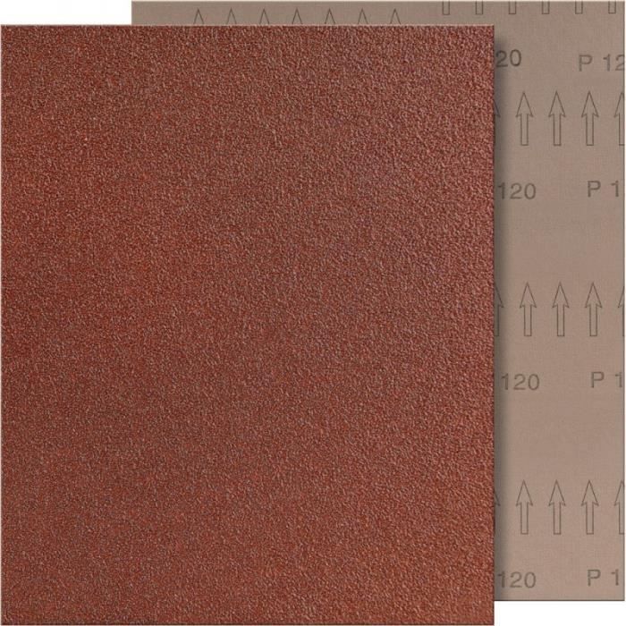 Papier abrasif marron 230x280mm Grain 60 VSM - Cdiscount Bricolage