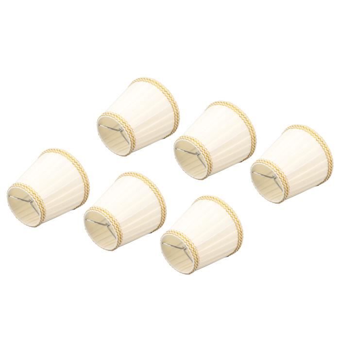 Pack De 3 Abat-Jour à Pince En Tissu - Pour Ampoules E14 Et Bougies - Design Moderne Et Élégant