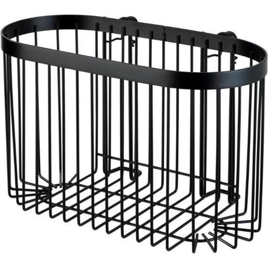 Etagère de douche - WENKO - Classic Plus - Acier antirouille - Noir - 26 5x16 5x14 5 cm