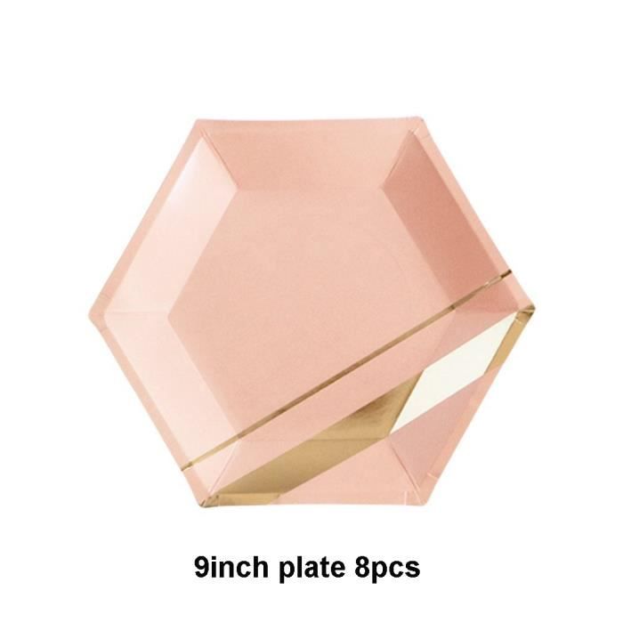 SET DE VAISSELLE JETABLE ,25pcs Straws--Assiettes, Gobelets, Pailles Et