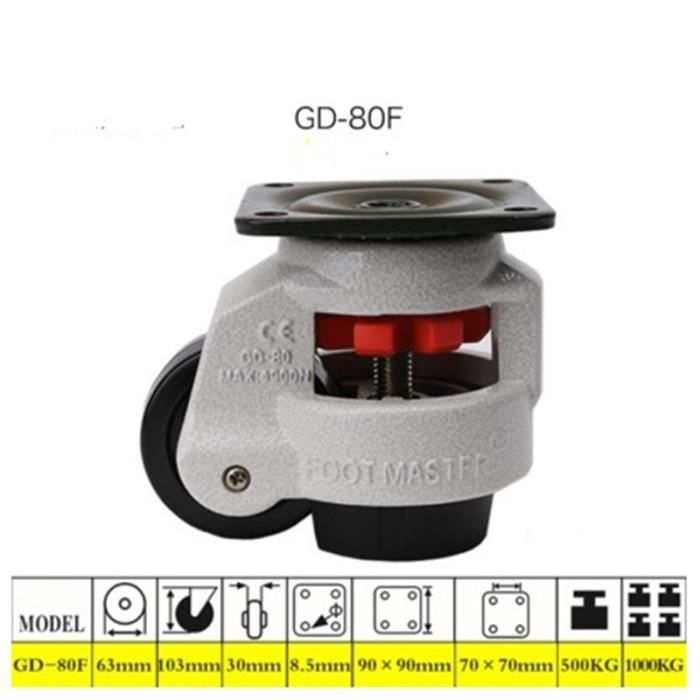 2 Roulettes De Guidage Rhombus 80 Mm – Portée 50 Kg, Idéales Pour Chariots, Meubles Roulants Ou Bricolage ! - 6
