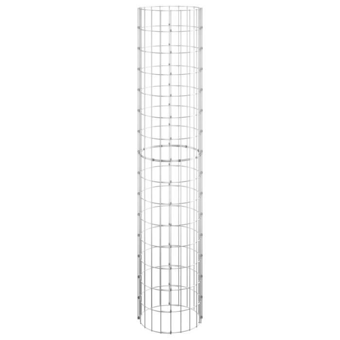 Panier Gabion Circulaire En Acier Galvanisé 100x50 Cm - Pour Lit Surélevé, Mur Décoratif Ou Soutènement - 2