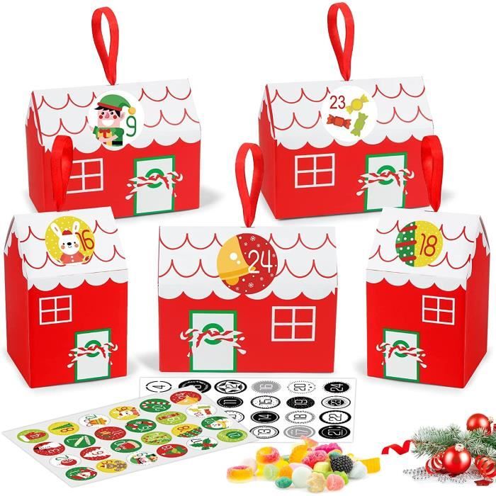 DAHI Lot de 2 sets de chiffres en bois pour calendrier de l'Avent - Numéro 1 à 24 - Bricolage de Noël (couleur naturelle