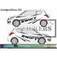 Suzuki Swift Sport rayures - BLANC - Kit Complet  - voiture Sticker Autocollant-1
