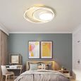 50W LED Plafonnier Luminaire Lampe de Plafond Cercle Doré pour Chambre Salon Cusine Dimmable Avec Télécommande éclairage intérieur-1