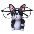 1 PC dessin animé mignon Adorable décoratif belle Kawaii chiot chien forme résine porte-lunettes cadeau  SUPPORT POUR LUNETTES-1